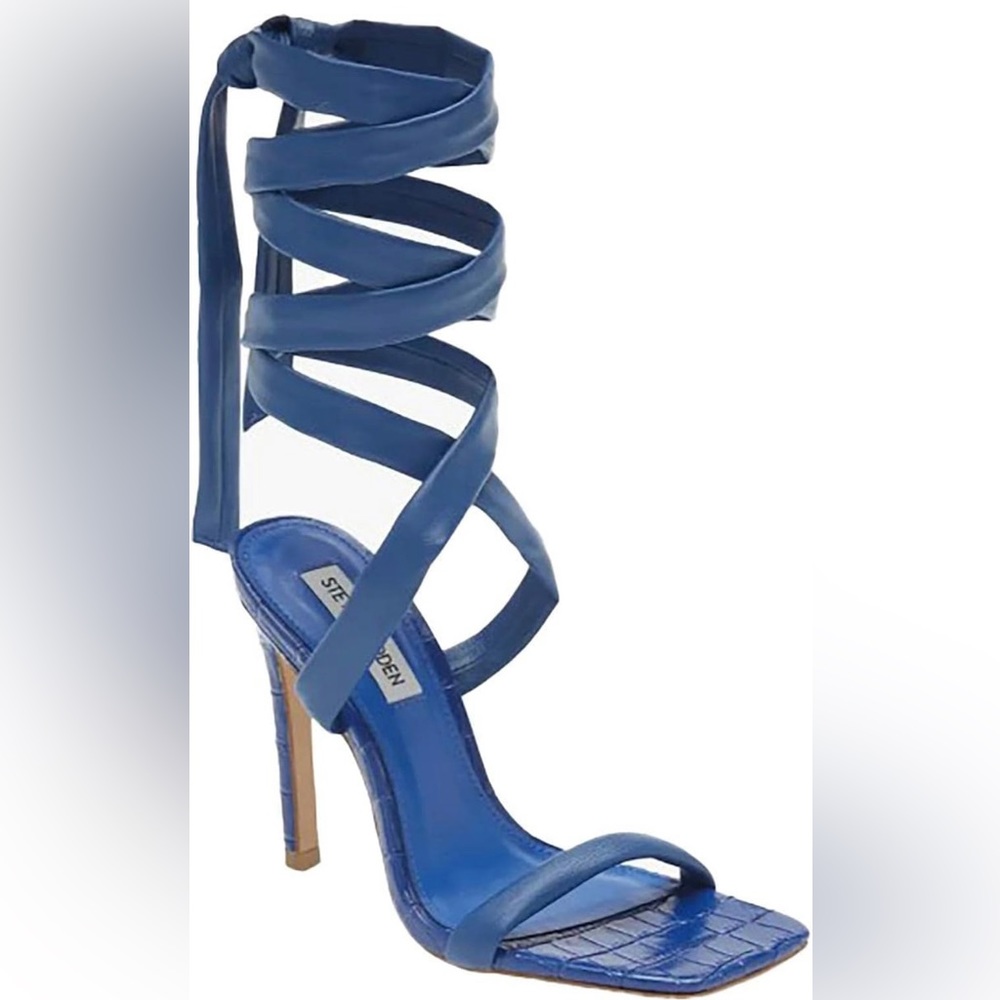 Steve Madden Lace Up Wraparound Stilettos High Heels. BRAND NEW! Blue, Size 5M